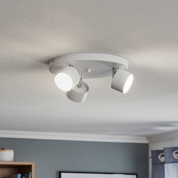 Eko-Light Cloudy mennyezeti spotlámpa, 3 izzós, fehér, dimmelhető, Fehér / opál, Nappali / Étkező, fém, Modern