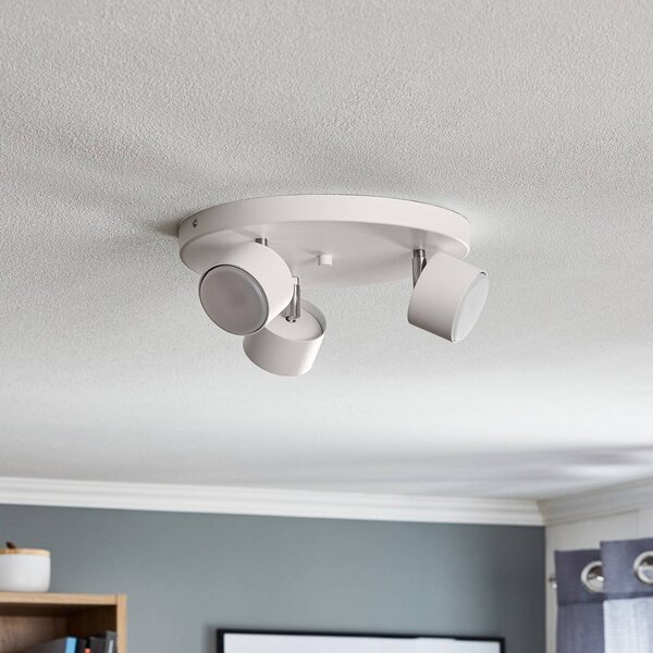 Eko-Light Cloudy mennyezeti spotlámpa, 3 izzós, fehér, dimmelhető, Fehér / opál, Nappali / Étkező, fém, Modern