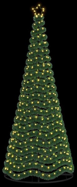 LED-es csillámos műfenyő talppal EKENAS 250 cm 370 LED