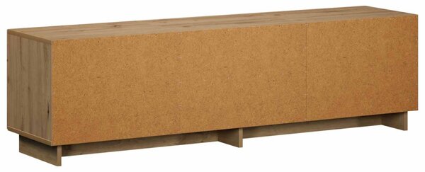 TV állvány 140 x 34,5 x 40 cm Kézműves Tölgy Szerelt Fa