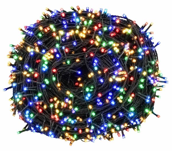 Kétszínű karácsonyi fényfüzér 300 LED Többszínű 30 m