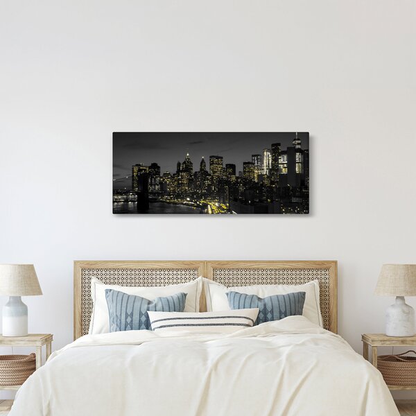 Egy éjszakai metropolisz képe (120x50 cm)