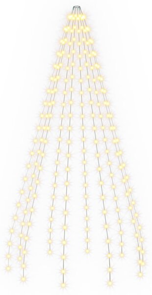 Karácsonyfa fények 210 LED Meleg fehér 210 cm