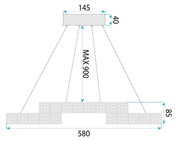LED lámpa APP1556-CP CHROME