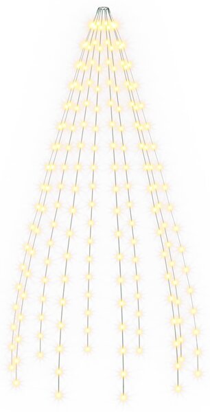 Karácsonyfa fények 180 LED Meleg fehér 180 cm