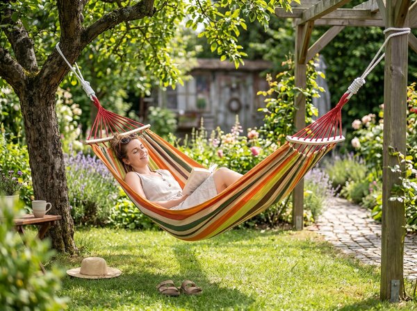Függőágy ZENVIO COMFORT 200x80 cm, narancssárga + ingyenes táska