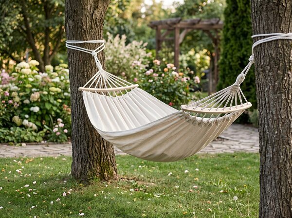 Függőágy ZENVIO COMFORT 200x80 cm, fehér + ingyenes táska