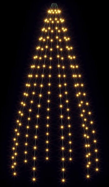 Karácsonyfa fények 180 LED Meleg fehér 180 cm