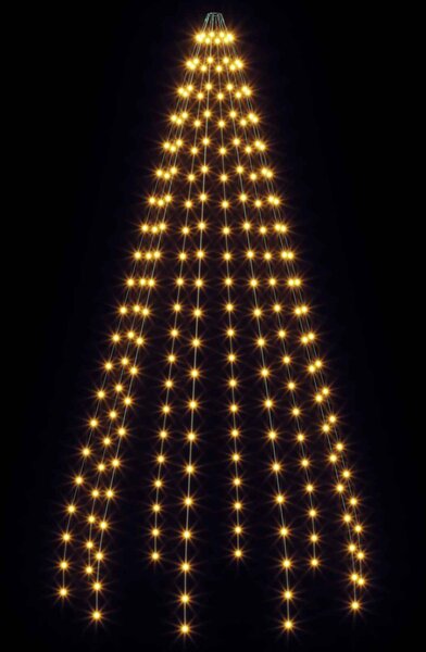 Karácsonyfa fények 210 LED Meleg fehér 210 cm