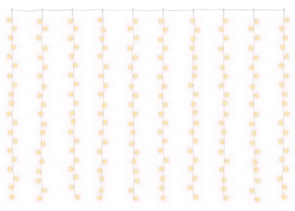 Fényfüggöny 200 LED Meleg fehér 300 x 200 cm
