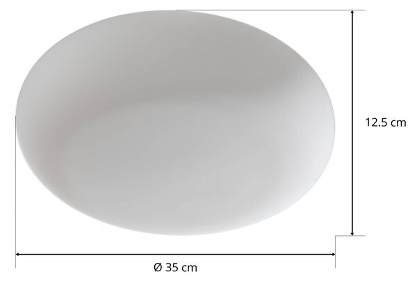 Artemide Itka üveg fali világítás IP65 Ø 35 cm, dimmelhető, Fehér / opál, Nappali / Étkező, Üveg, Modern