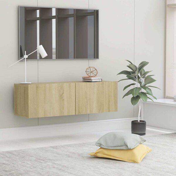 Sonoma tölgy szerelt fa TV-szekrény 100 x 30 x 30 cm