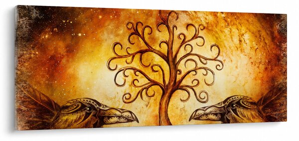 Természetes absztrakt kép fáról (120x50 cm)