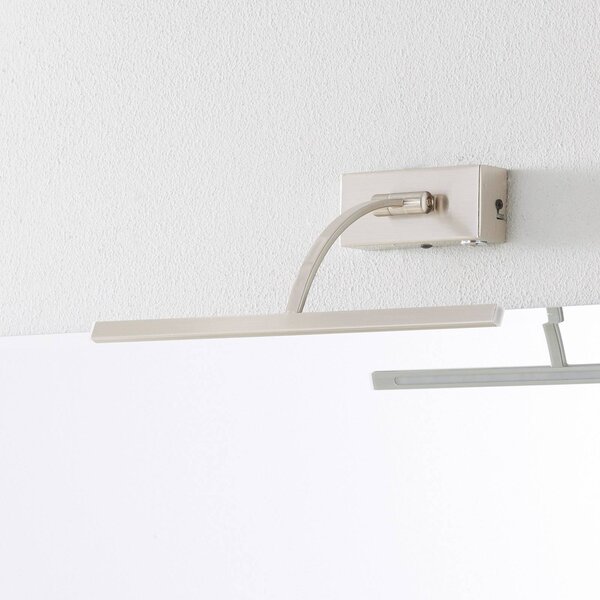 Freelight LED fali lámpa Matisse, 34 cm széles, ezüst színű, dimmelhető, Króm / ezüst, Nappali / Étkező, fém, Modern