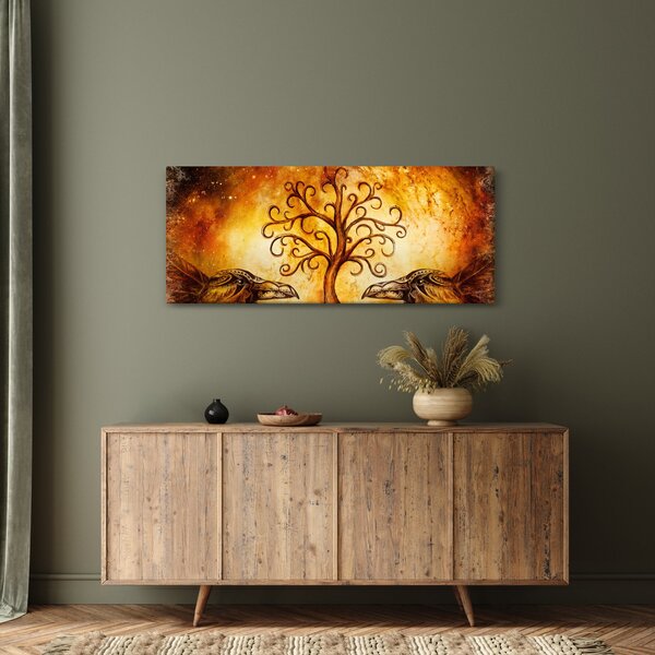 Természetes absztrakt kép fáról (120x50 cm)