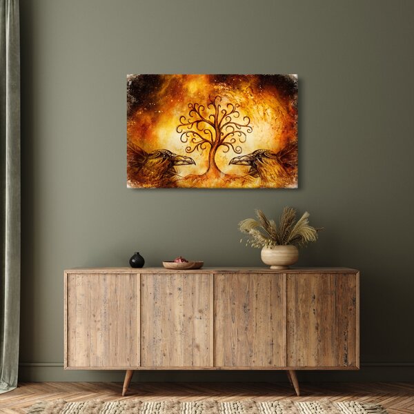 Természetes absztrakt kép fáról (90x60 cm)