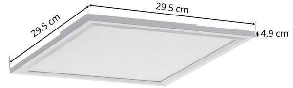 Briloner LED mennyezeti lámpa Piatto, érzékelő, 29,5 x cm, Fehér / opál, Folyosó, fém, Modern