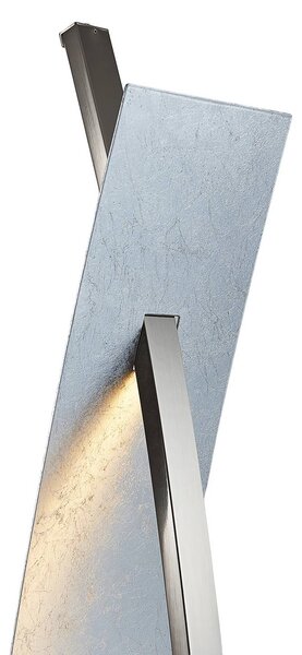 Lucande Marija LED álló világítás, ezüst, dimmelhető, 140 cm, dimmelhető, Króm / ezüst, Nappali / Étkező, fém, Modern