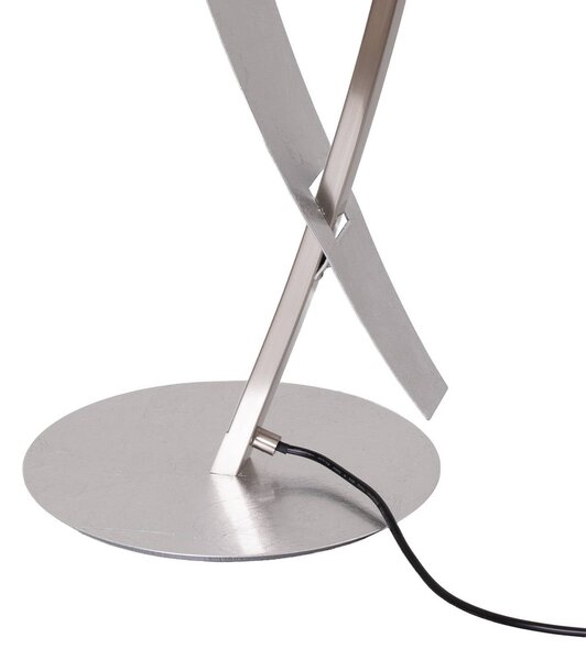 Lucande Marija LED álló világítás, ezüst, dimmelhető, 140 cm, dimmelhető, Króm / ezüst, Nappali / Étkező, fém, Modern