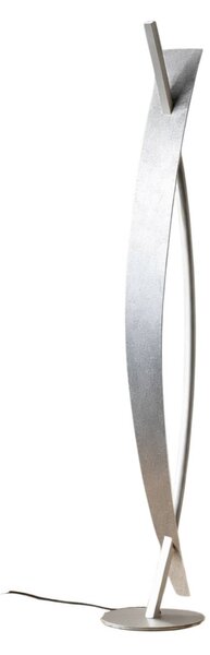 Lucande Marija LED álló világítás, ezüst, dimmelhető, 140 cm, dimmelhető, Króm / ezüst, Nappali / Étkező, fém, Modern