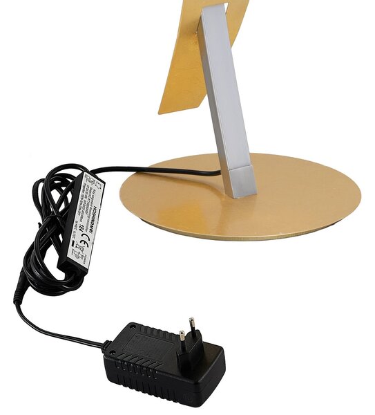 Lucande Marija LED álló világítás, arany színű, dimmelhető, 140 cm, dimmelhető, Sárgaréz / arany, Nappali / Étkező, fém, Modern