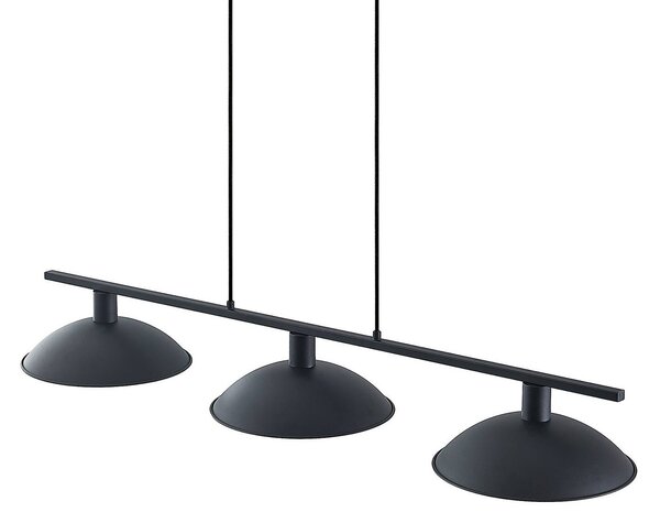 Lindby Narisara függőlámpa, 118cm, E14, 3-lámpás, fekete-arany, dimmelhető, Fekete, Nappali / Étkező, fém, Modern
