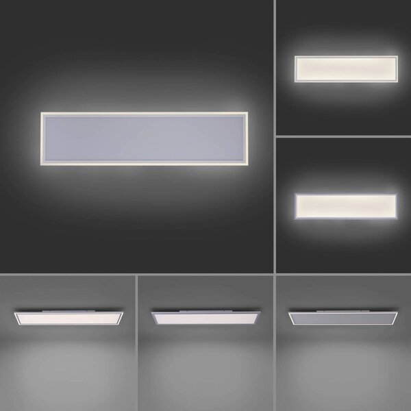 JUST LIGHT. GmbH LED panel Edging, tunable white, 121 x 31 cm, dimmelhető, Fehér / opál, Konyha, Műanyag, Modern