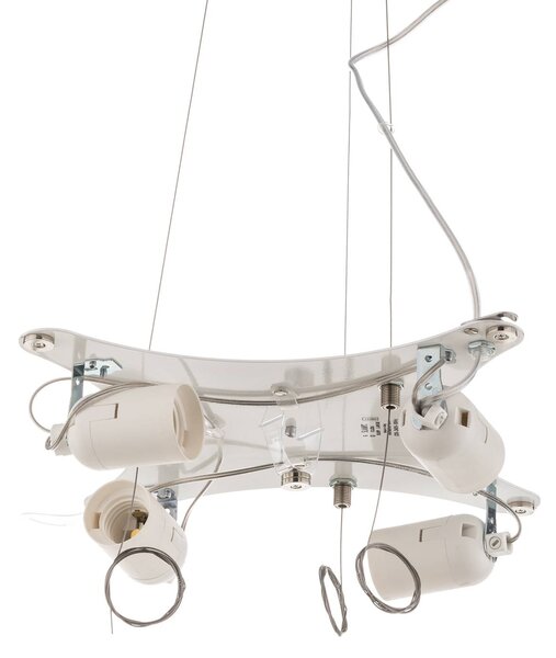 Slamp Clizia függő lámpa, Ø 78 cm, fehér, dimmelhető, Fehér / opál, Nappali / Étkező, Műanyag, Dizájn