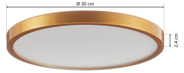 ORION LED lámpa Vika, kerek, arany matt, Ø 30cm, Sárgaréz / arany, Nappali / Étkező, Alumínium, Modern