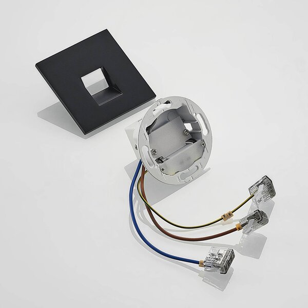 Arcchio LED-es süllyesztett lámpa Vexi, 7,5 cm x cm, fekete, CCT, dimmelhető, Fekete, Nappali / Étkező, Alumínium, Modern
