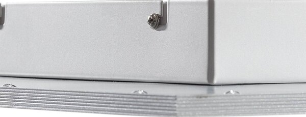 Lindby LED panel Livel, 2 darabos szett, 4,000 K, 40 x cm, ezüst színű, Alu / szürke / cink, Konyha, Műanyag, Modern