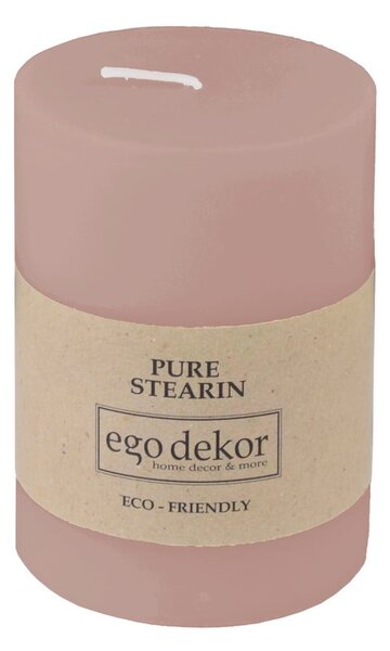 Friendly púder rózsaszín gyertya, égési idő 37 óra - Rustic candles by Ego dekor