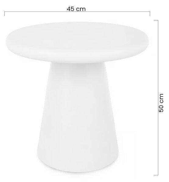 Clav kerek dohányzóasztal 45 cm - bézs