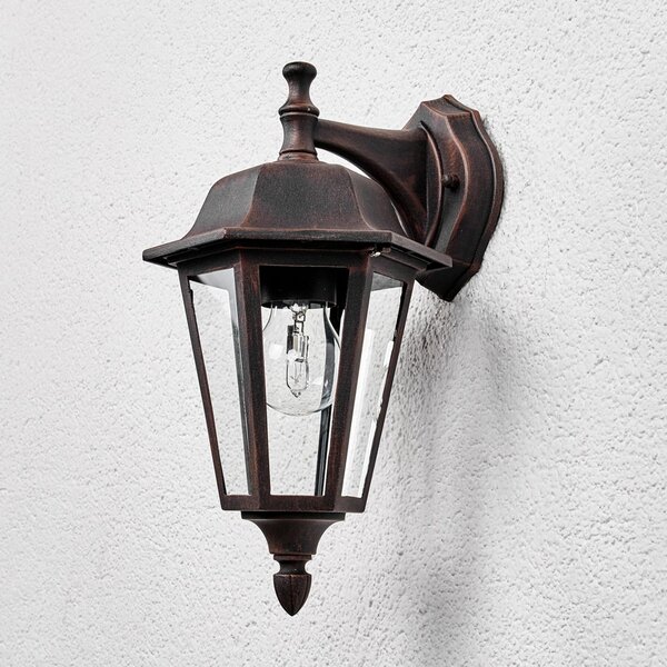 Kültéri Lámpa Lindby, LAMINA, dimmable, Barna / Rozsdabarna, Erkély, Üveg, Antik