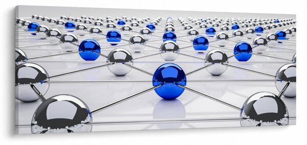 Összekapcsolt gömbök képe (120x50 cm)