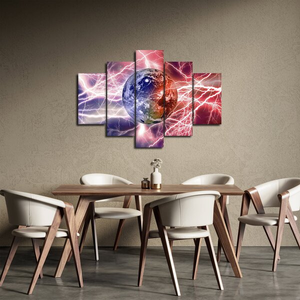 Kép - Földgolyó az áram alatt (150x105 cm)