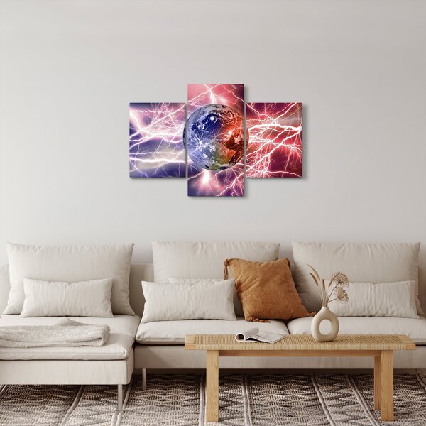 Kép - Földgolyó az áram alatt (90x60 cm)