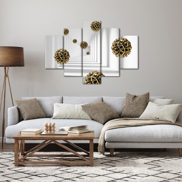 Absztrakt kép a futball-labdák (150x105 cm)