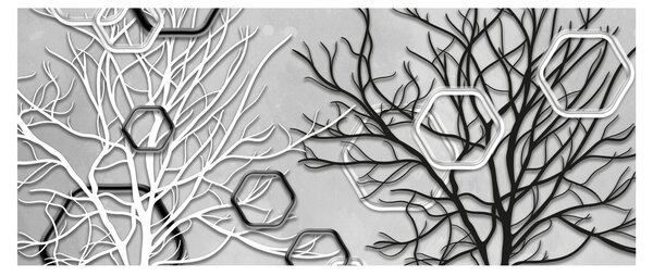 Absztrakt kép a fák (120x50 cm)