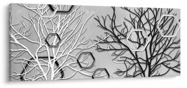 Absztrakt kép a fák (120x50 cm)