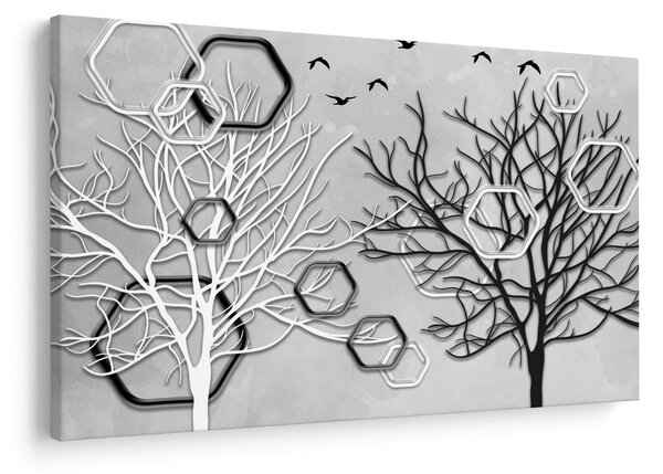 Absztrakt kép a fák (90x60 cm)