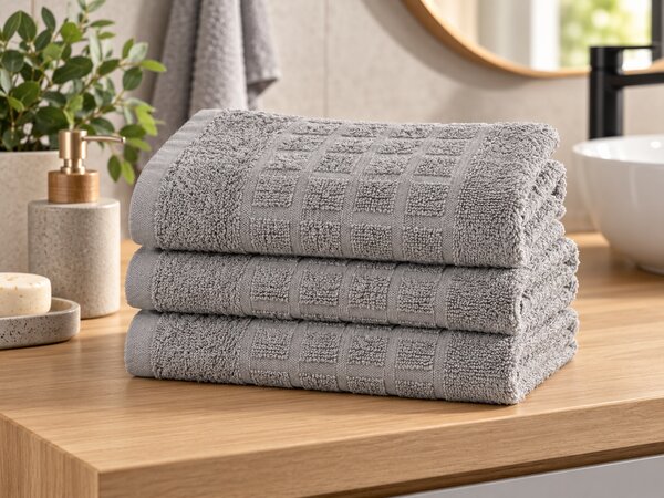 SOFT fürdőlepedő 70x140 cm világosszürke, 100% pamut