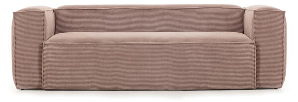 Blok rózsaszín kordbársony kanapé, 210 cm - Kave Home