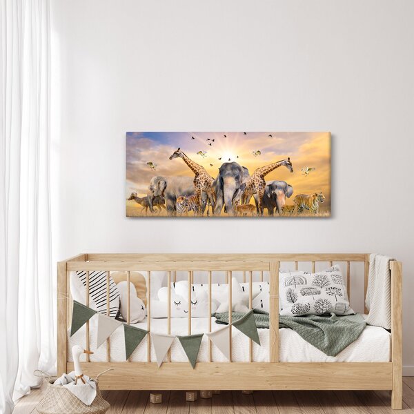 Kép - Afrikai állatok (120x50 cm)