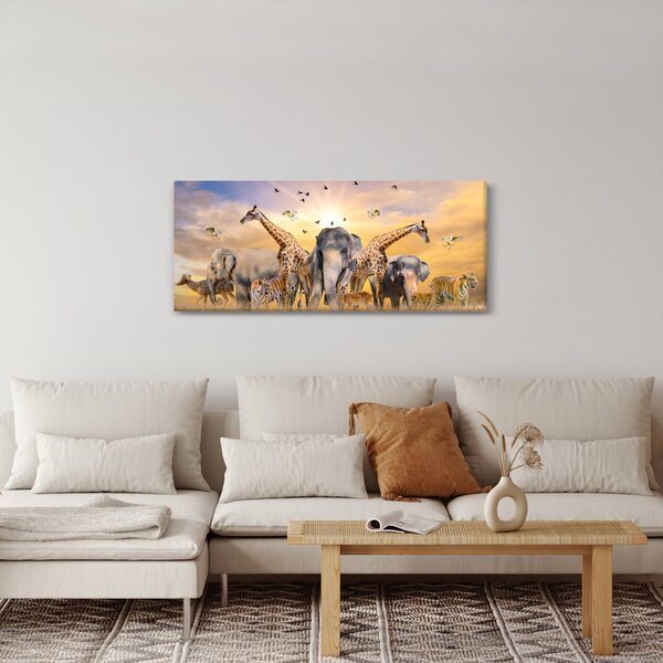 Kép - Afrikai állatok (120x50 cm)