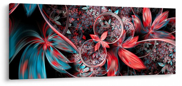 Absztrakt képek egzotikus virágok (120x50 cm)