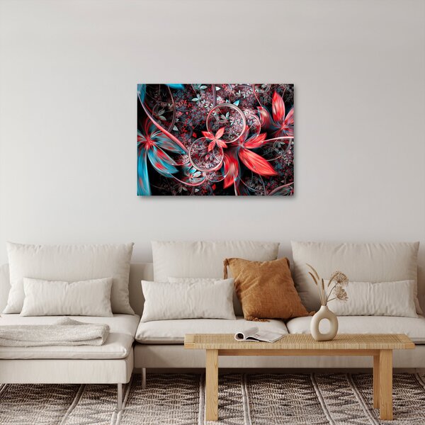 Absztrakt képek egzotikus virágok (70x50 cm)