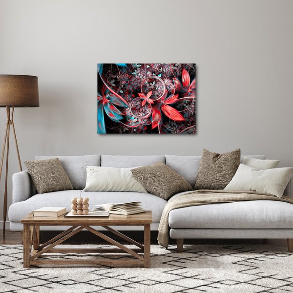 Absztrakt képek egzotikus virágok (70x50 cm)