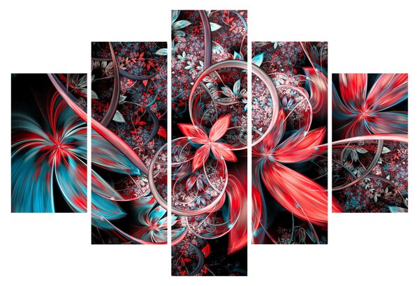 Absztrakt képek egzotikus virágok (150x105 cm)