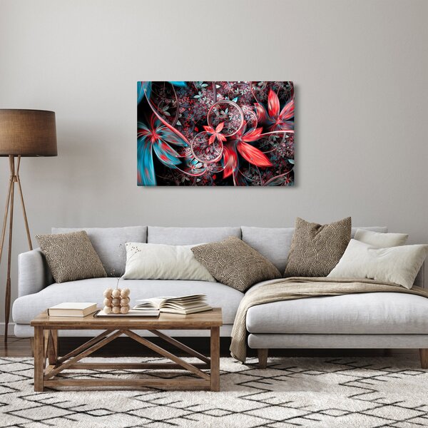 Absztrakt képek egzotikus virágok (90x60 cm)